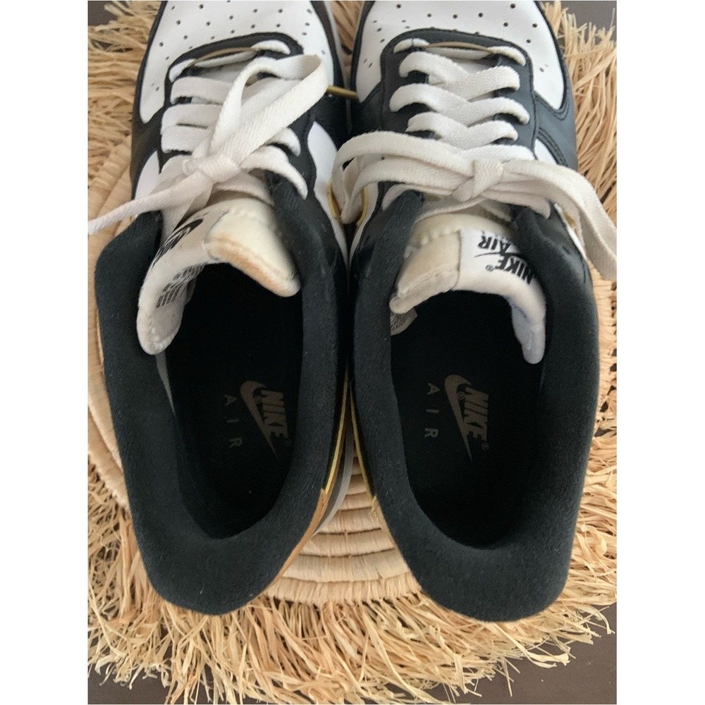 NIKE Men's Air Force One Black White Gold Sneakers Size‎ 10.5 - Picture 9 of 16